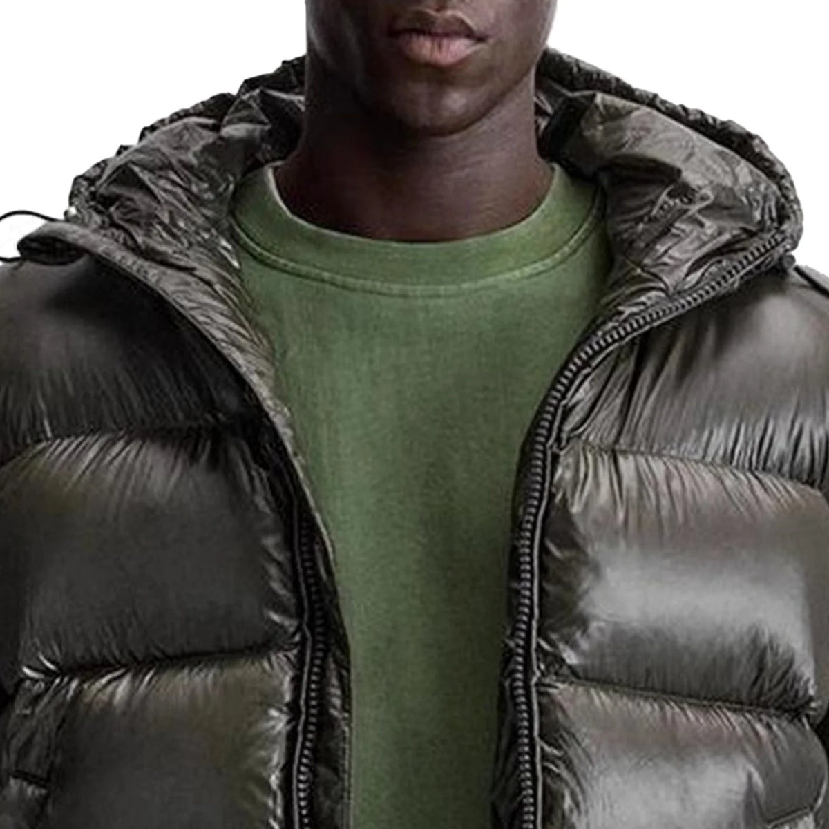 Men'S Down Jacket Casual Solid-Color Hooded Cotton-Padded Jacket Men'S Thickened Winter Warm Coat Loose Pocket Bread Jacket Coat