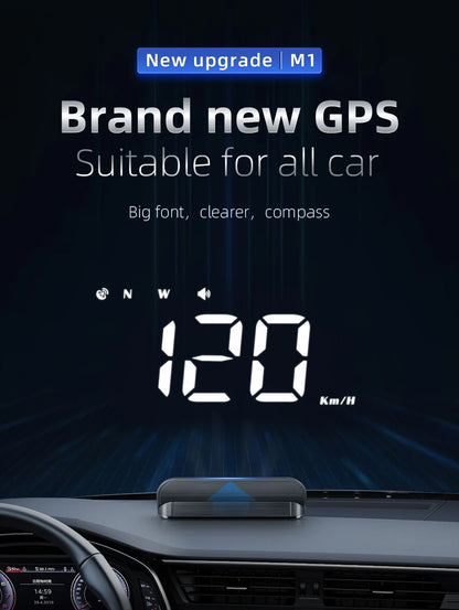M3 OBD2 HUD / M1 GPS Head Up Display Auto Projection GPS Speedometer Digital Car Accessories Glass Projector Display HUD Alarm
