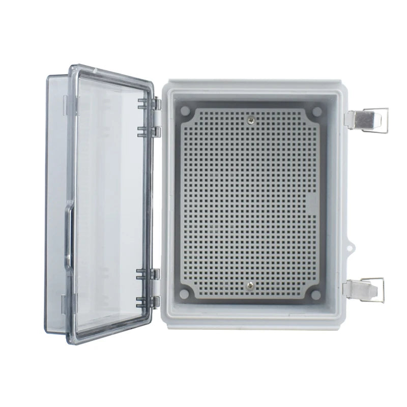 IP67 Waterproof Gray/Transparent Cover Enclosure Juction Box ABS Plastic Outdoor Electronic Instrument Hinge Case