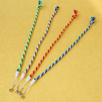 4PCS Cat Wand Toy Replacement Heads Colorful Cotton Ropes for Cat Stick Teaser Wand Interactive Cat Toy