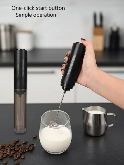 Portable AA Battery Powered Electric Milk Frother Coffee Cream Mixer Egg Beater Kitchen Blender for Coffee Lovers
