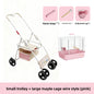 Foldable Lightweight Parrot Stroller Outdoor Travel Pet Carrier with Storage Space