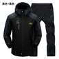 Outdoor Jacket Pants Sets Men Fleece Thermal Waterproof Windproof Hooded Jackets Hiking Military Trip Mountain Camping Clothes