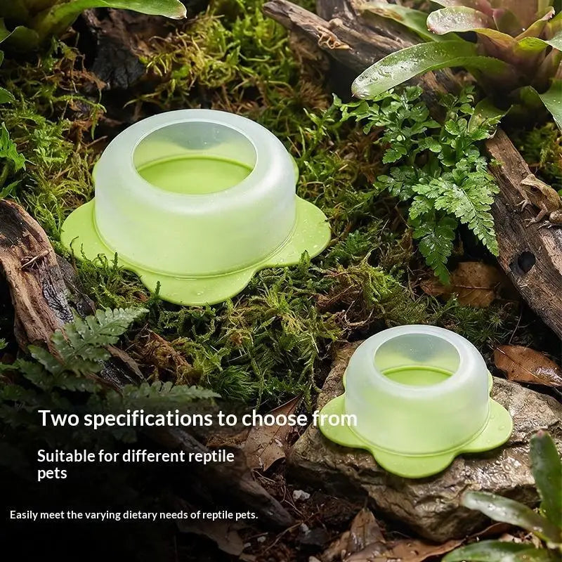 1Pcs ABS Reptile Feeding Dish Anti Escape Worm Food Bowl For Lizards Geckos Snakes Turtles Tortoises