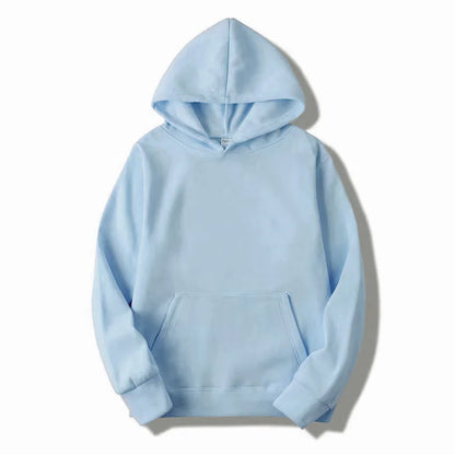 2025 Men's Solid Color Hooded Sweaters Men's Warm Wool Sweater Fashionable Street Clothing Loose  Breathable Jersey Brand Hooded