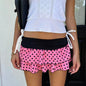 Preppy Style Chic Dots Print Mini Skirts Harajuku Cute Korean Bottoms for Women Fashion Kawaii Low Waist Layered Mini Skirts