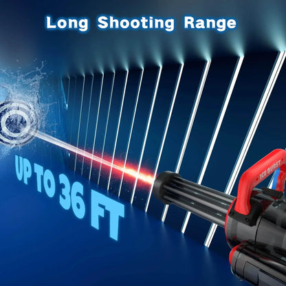 2025 The Strongest Gatling Electric Water Gun Toy, Summer Beach Pool Battle Light Shooting Water Gun Boy Adult Children Gifts
