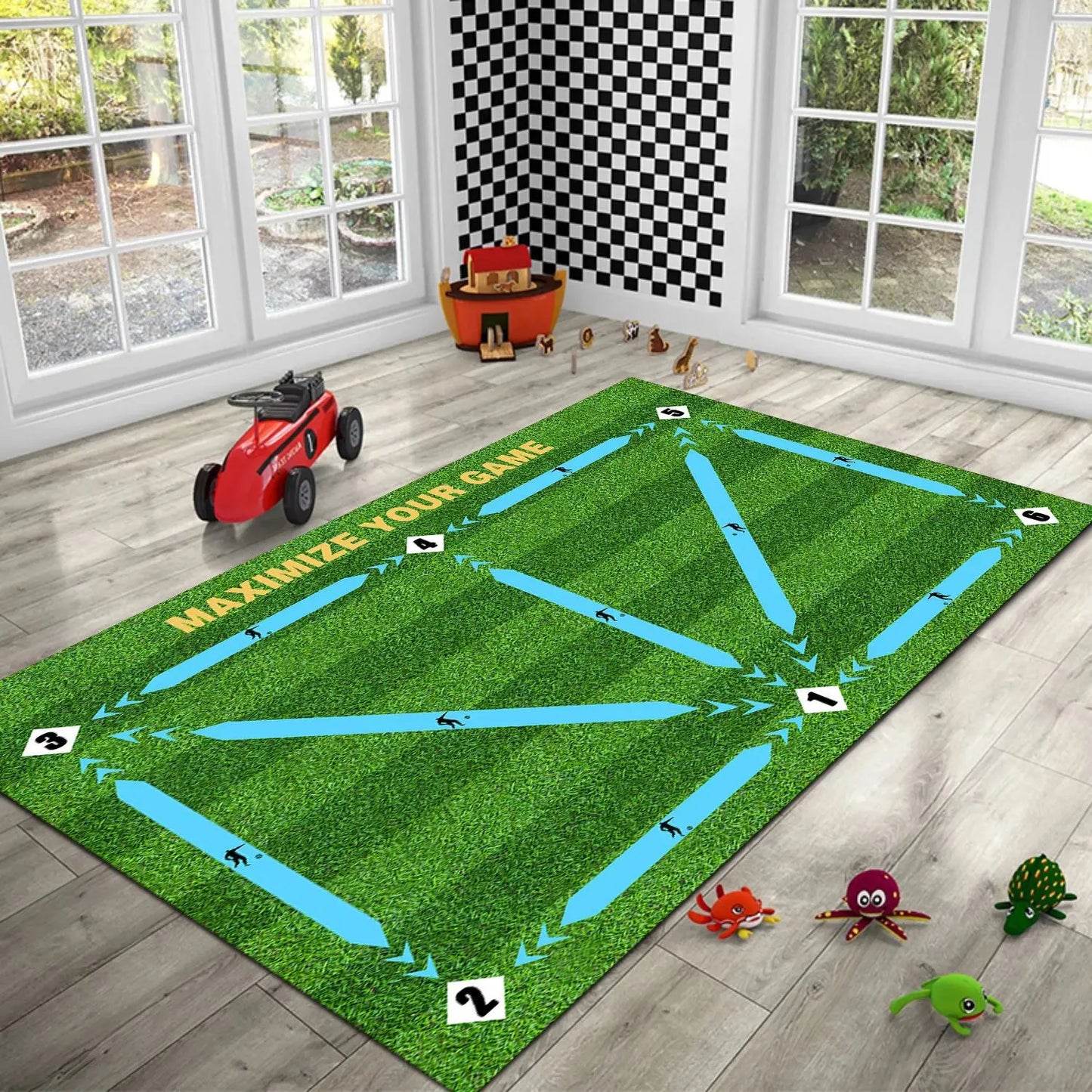 Durable non-slip football training mat Foldable carpet dribbling football training mat children's football indoor equipment