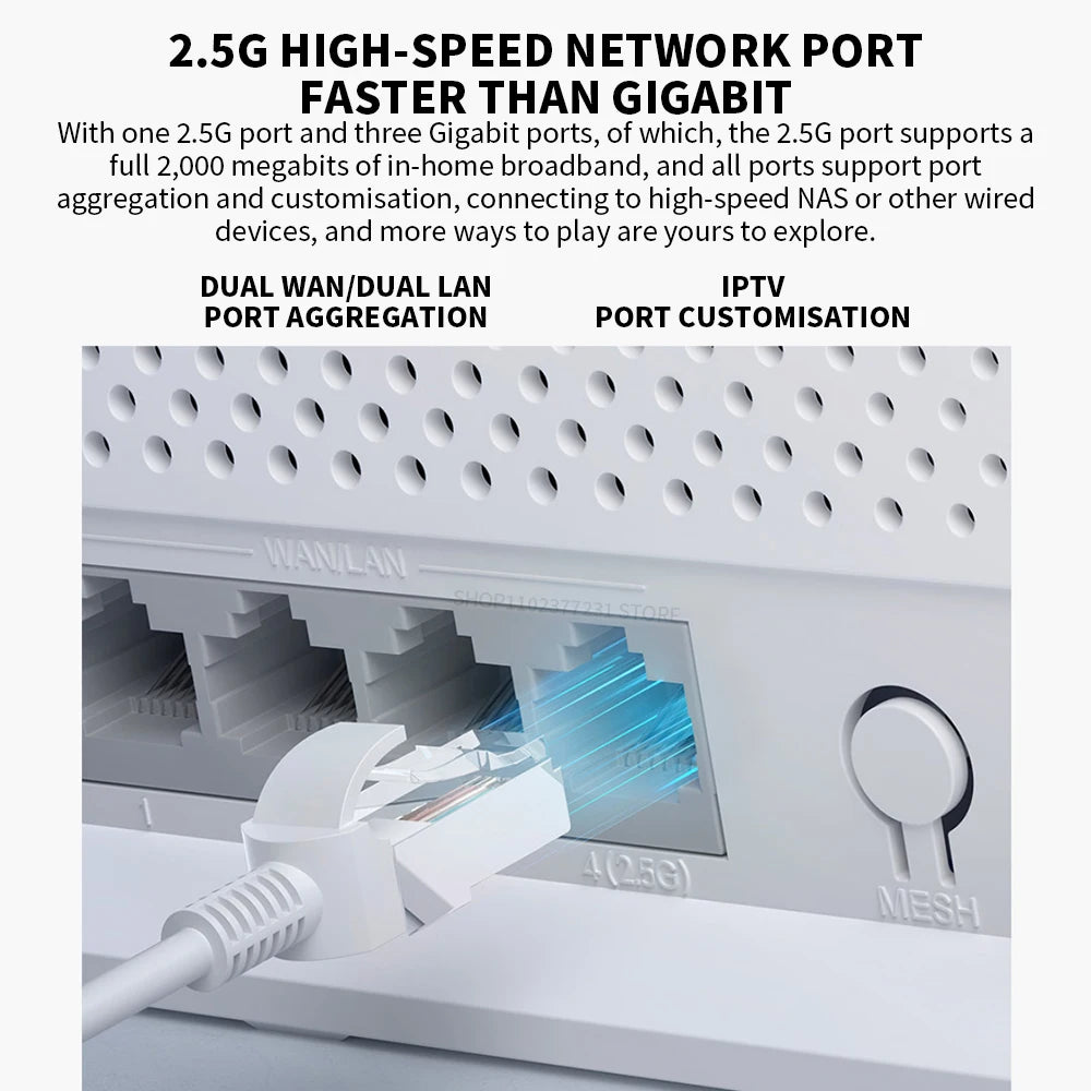 NEW XIAOMI Router BE5000 Wi-Fi 7 2.4/5GHz Dual-Frequency Mesh 2.5G High-Speed Network Port IPTV OFDMA Signal Amplifier Mi Home