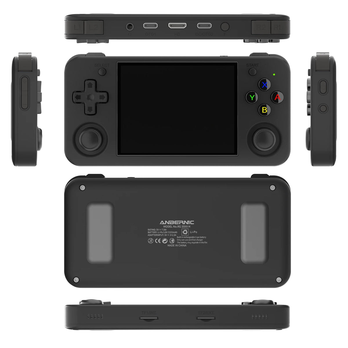 Anbernic RG35XX H Handheld Game Console 3.5" IPS Screen Linux 64-bit 3300mAh Retro Gaming Player Supports HD TV-Output Kids Gift