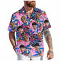 Custom Face Hawaiian Shirt Unisex Funny Personalized 3D Printed Button Shirts 2025 Beach Short Sleeves Lapel Shirts DIY Blouses