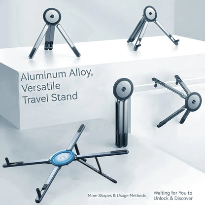 Foldable Magnetic Laptop Stand Aluminum Alloy Portable Adjustable Stand Heat Dissipation Holder for Smart Phone Tablet Notebook