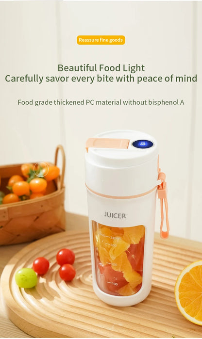 Digital Display Portable Juicer Cup USB Charging Juice Cup Home Multi-functional Automatic Fruit Blender Bottle For Home Kitchen