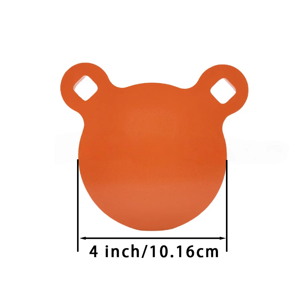 10mm thickness orange panda-shaped AR500 steel shooting practice target plate, suitable for live ammunition, strong and durable.