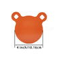 10mm thickness orange panda-shaped AR500 steel shooting practice target plate, suitable for live ammunition, strong and durable.