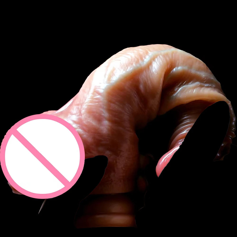 Realistic Sliding Dildo Skin Venis G-spot Stimulate Orgasm Masturbators Soft Penis Big Dick Suction Cup Anal Sex Toys For Women
