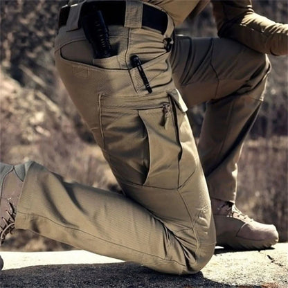 Black Cargo Plus Size Men's Elastic Tactical Pants Camping Hiking Fishing Trekking Climbing Outdoor Trousers Quick Dry Sports