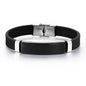 Bracelet Homme Twist Braid Leather Rope Bracelets For Men Stainless Steel Hiphop Rock Fashion Jewelry Accessories Wholesale
