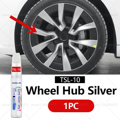 For Tesla Model 3 Y S X car wheel scratches repair pen Matte black dark gun gray silver black multiple colors Paint Repair Pen