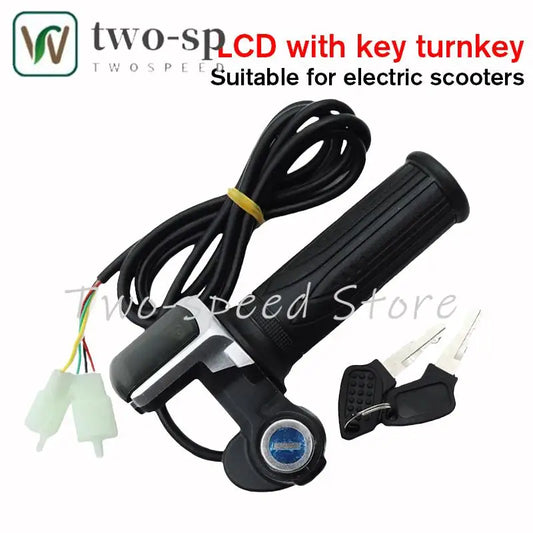 24V/36V/48V Electric Bike Twist Grip Throttle with LCD Battery Display Electric Bicycle Throttle Grip with Power Indicator