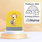Cartoon Giraffe Customized Name Stamps for Kids,Personalized Waterproof Stamp for Clothing Name Seal for Student&Child