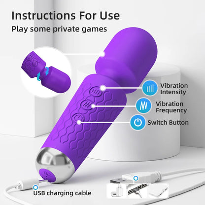 20 Speeds Powerful AV Vibrator for Women Nipple G spot Clitoris Stimulator Magic-Wand Dildo Female Masturbation Adult Sex Toys
