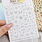 3D Metal Silver Flame Nails Stickers Gold Bronzing Stripe Lines Sliders Design Manicure French Nail Art Decoration Decal #Y2K