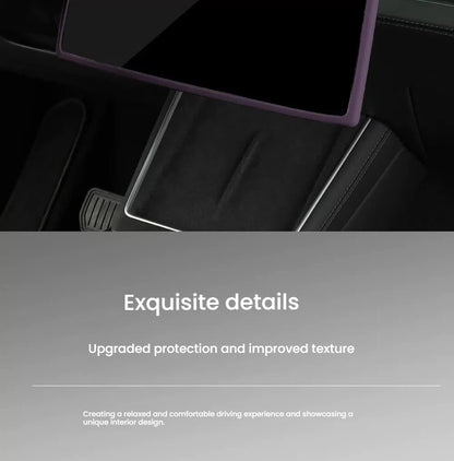 For Tesla Model Y/YL/3 Highland Center Console Wireless Charging Silicone Pad Cup Holder Mat Anti-slip black style accessories