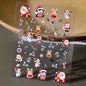5D Embossed Gold Castle/Garland/Christmas Tree Nail Stickers White Snowflakes Bow Star Nail Decals Self-Adhesive Xmas Nail Decor