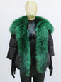 2024 Winter Women Warm Coat Oversized Real Fox Fur Collar Thick Luxury Outerwear New Fashion 90% Goose Down Jacket