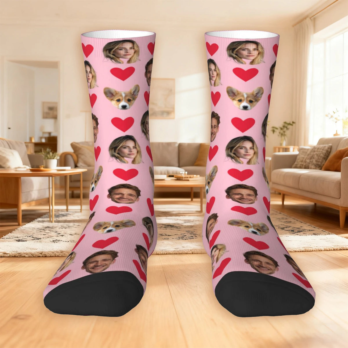 Customized socks for men and women Face-themed funny expression socks Personalized photo-customized socks Birthday gifts