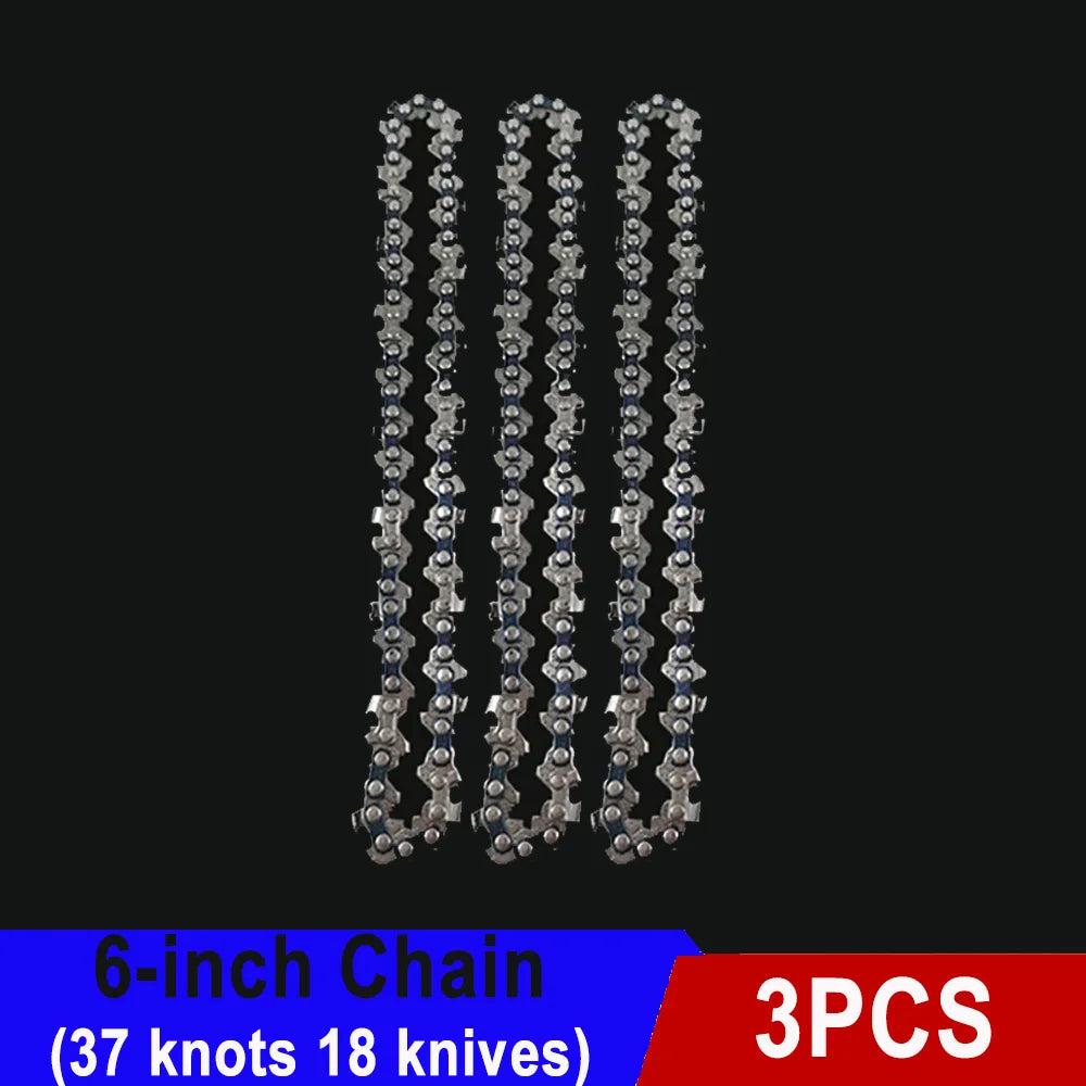 6" Saw Chain for Mini Chainsaw Mini Steel Chainsaw Chains Electric Chainsaws 37 knots 18 knives Chain Replacement Saw Accessory