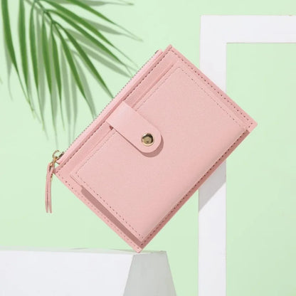 Ladies ultra-thin card package Korean coin purse zipper card package Candy-colored bus student bank card set US dollar package