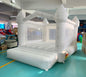 4*3*2.6M White Bounce House For Kids Bouncy House White For Children Inflatable Jumping Castle With Blower Slide 5-8 Kids
