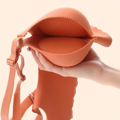 Extreme Push-Up Bra 8cm Thick Pads for Small Bust, Wireless Double Cup Lift, Soft Comfort Fabric, Adjustable Deep V Bras