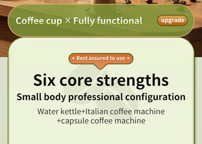20 Bar Self-Heating Wireless Portable Espresso Maker, One-Click Automatic Extraction Mini Coffee Machine, Multi Capsule Compatible Rechargeable Travel Coffee Maker, Compact Portable Coffee Brewer for Car, Road Trip, Camping,