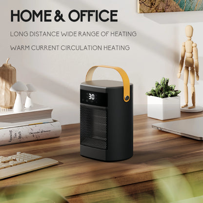 Portable ceramic heater mini room heater with thermostat quiet desk heater for home office