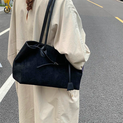 LEFTSIDE Women's PU Leather Shoulder Bag 2025 Winter New Fashion Retro Underarm Bag Luxury Brand Designer Handbags Tote Bags