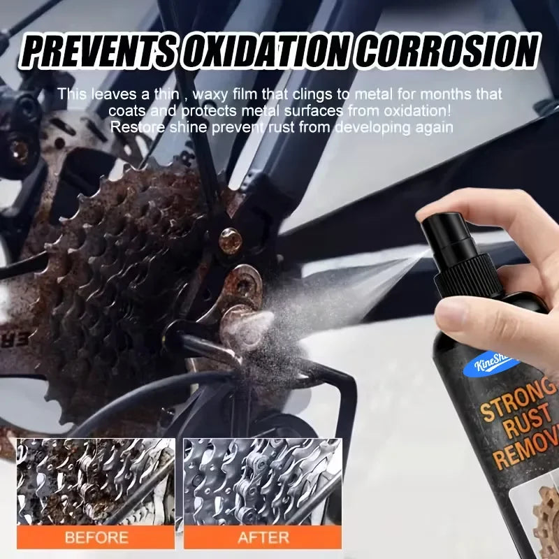 Rust Remover Spray Penetrating Lubricant for Car Wheels and Tools Restore Metal Car Detailing