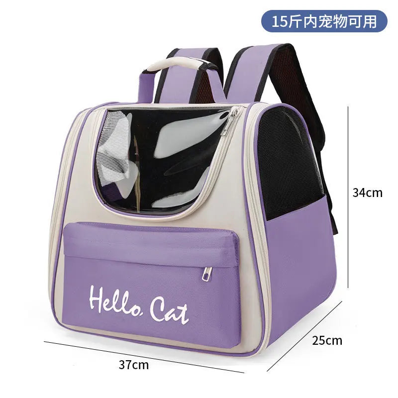 Backpack for Cats and Dogs, Portable Pet Bag for Outdoor Use, Large Capacity Space Cabin, Carrying Cat and Dog Box, Outdoor Bag