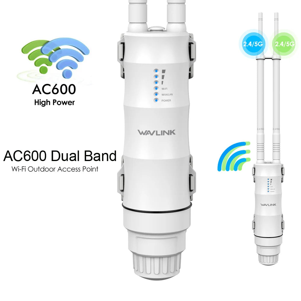 Wavlink High Power 300Mbps Wireless Wifi Repeater Outdoor 2.4G Wireless Wifi Router /Long Range Extender POE High Gain Antennas