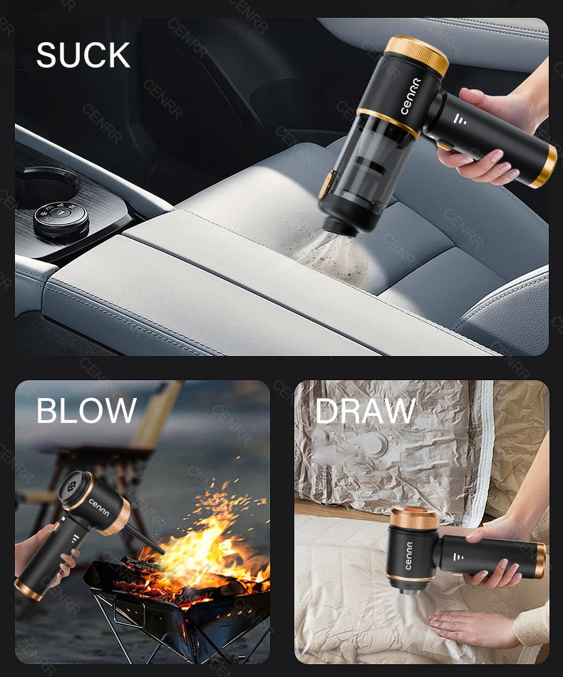 CENRR New Portable Car Vacuum Cleaner Mini 998000PA Cordless Powerful for Home Handheld Blower Car Cleaner Car Vacuum Cleaner