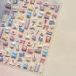 Lovely Animal Graffiti Cat Claw Rabbit Bunny Bear Dog Flower Fruit Dim Sum Candy Sunflower Adhesive 5D Nail Art Stickers Decal