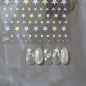 Metal Star Nail Stickers Exquisite 5D Bronzing Silver Five-pointed Star Mini Nail Art Stickers DIY Self Adhesive Manicure Decals