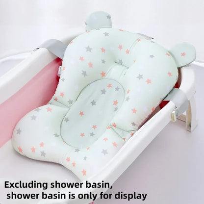 Adjustable Bathtub Support Mat Foldable Floating Baby Bath Seat Pad Shower Cushion Safety Water Pad for Newborn Baby Bathing Use