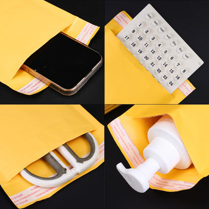 10-50Pack Kraft Bubble Mailers Self Adhesive Paper Envelopes Waterproof Cushioned Padded Foam Shipping Bags for Packaging