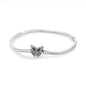 Original 925 Sterling Silver Bracelets Bangles Love Heart Clip Charms Beads Snake Chains For Women Rose Gold DIY Luxury Jewelry