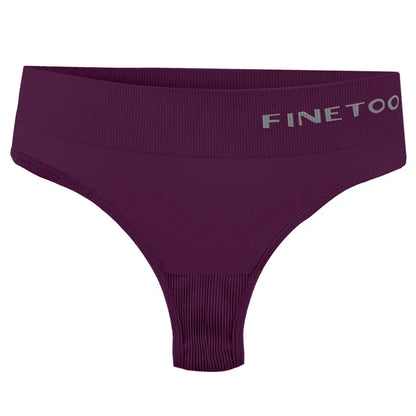 3PCS/Set Women's Panties Sexy Underwear FINETOO Large Size Thong Women Seamless Panties High Waist Girls Thongs M-2XL