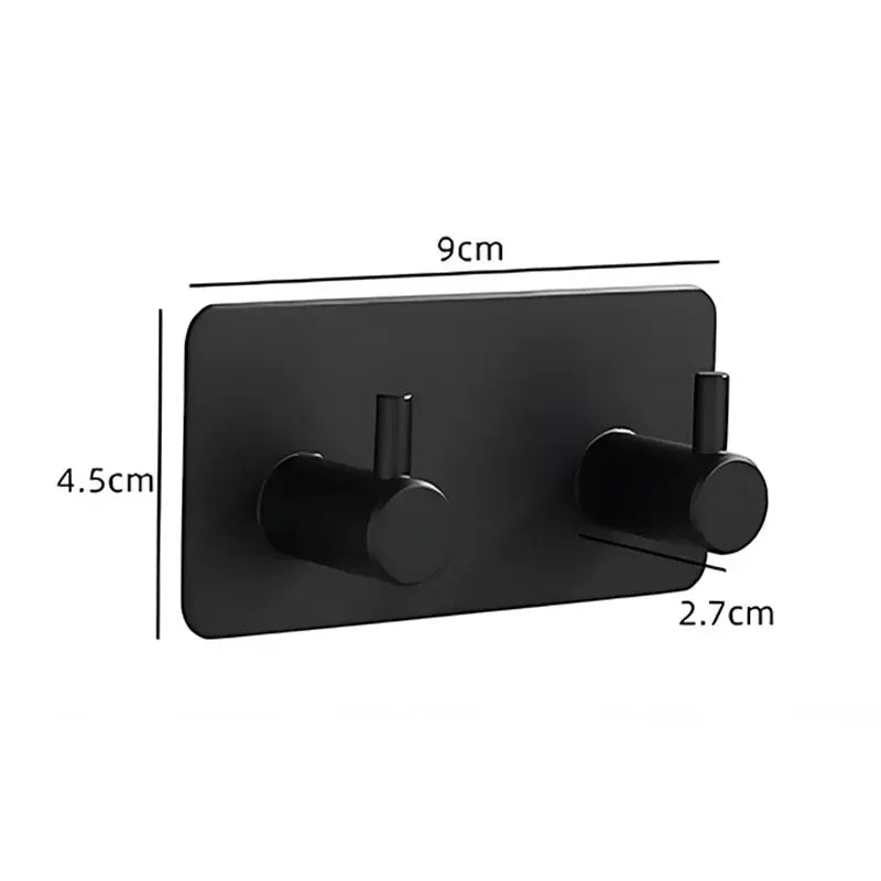 Stainless Steel Self-Adhesive Hooks Towel Holder Coat Hooks Strong Hardware Hanging Hook Metal Sticky Hooks Bathroom Accessories
