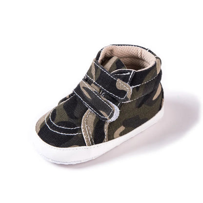 Infant Babies Boys Girls Shoes Soft Sole Canvas Solid Footwear For Newborns Toddler Crib Moccasins Letter Print Anti-Slip Shoes